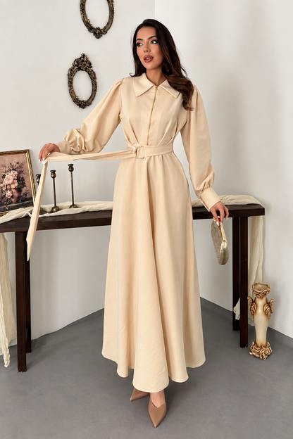 Robe Longue Ceinturée
