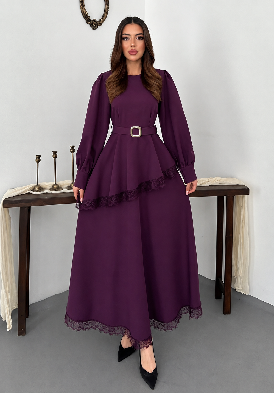 Robe Élégance Violet Prune