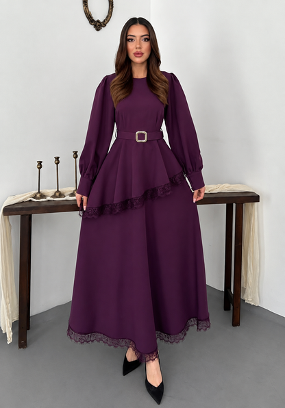 Robe Élégance Violet Prune