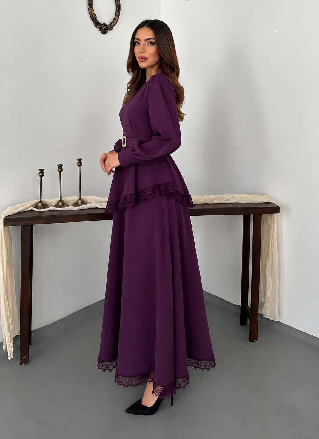 Robe Élégance Violet Prune