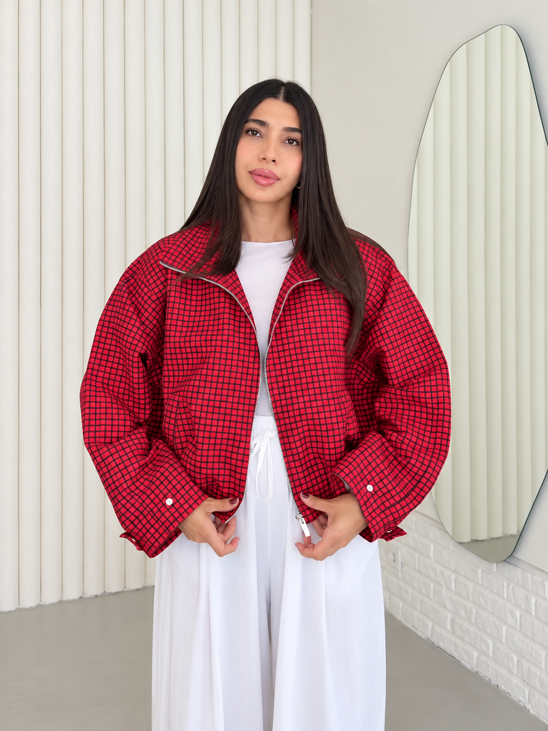 Veste Rouge à Carreaux
